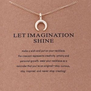 "Sara" Crescent Moon Imagination Thinking Dainty